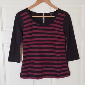 NEW Ann Taylor panel stripe top XS